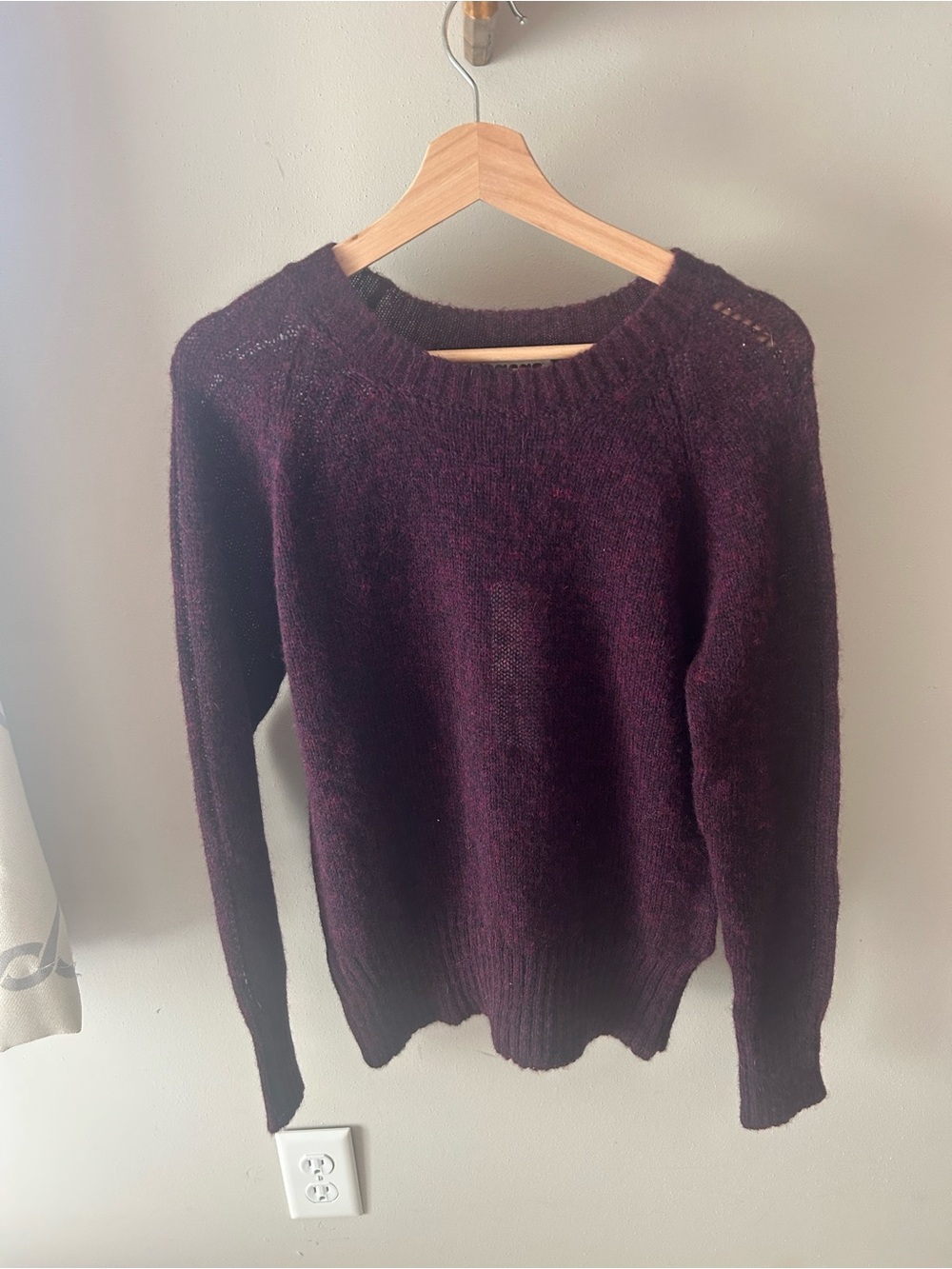 Women's Crewneck Sweater in Deep Plum